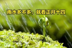 “雨水多不多就看正月十四”啥意义？